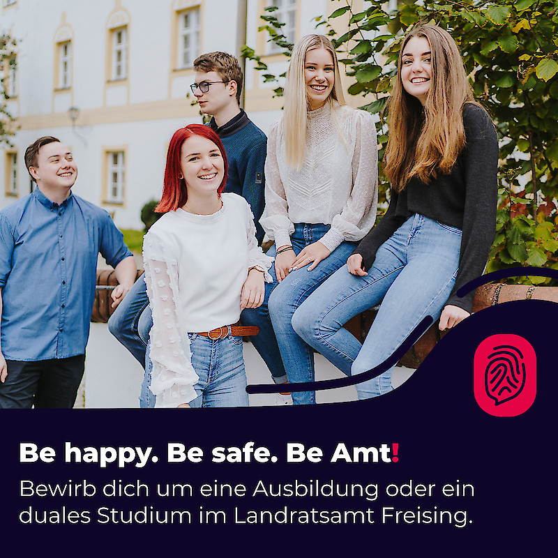 Gruppe junger Menschen auf einem Plakat